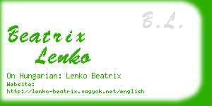 beatrix lenko business card